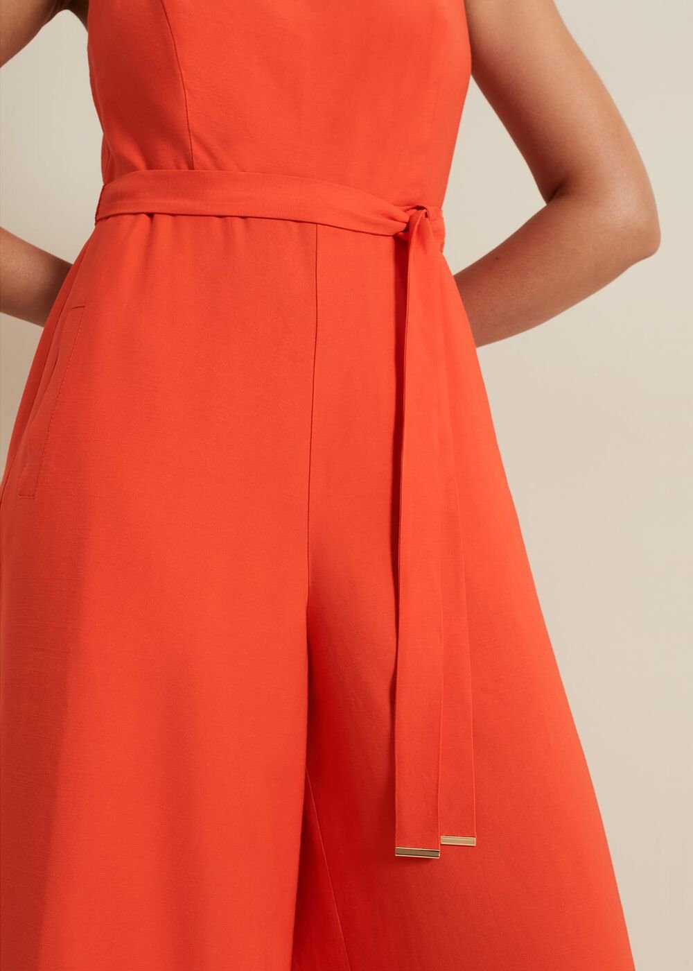 Petite Marta Red Culotte Jumpsuit - Red