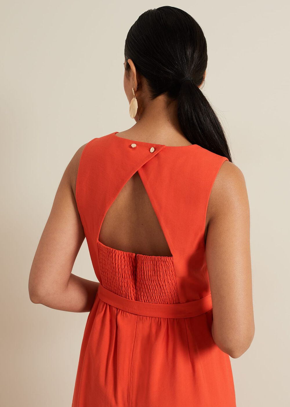 Petite Marta Red Culotte Jumpsuit - Red