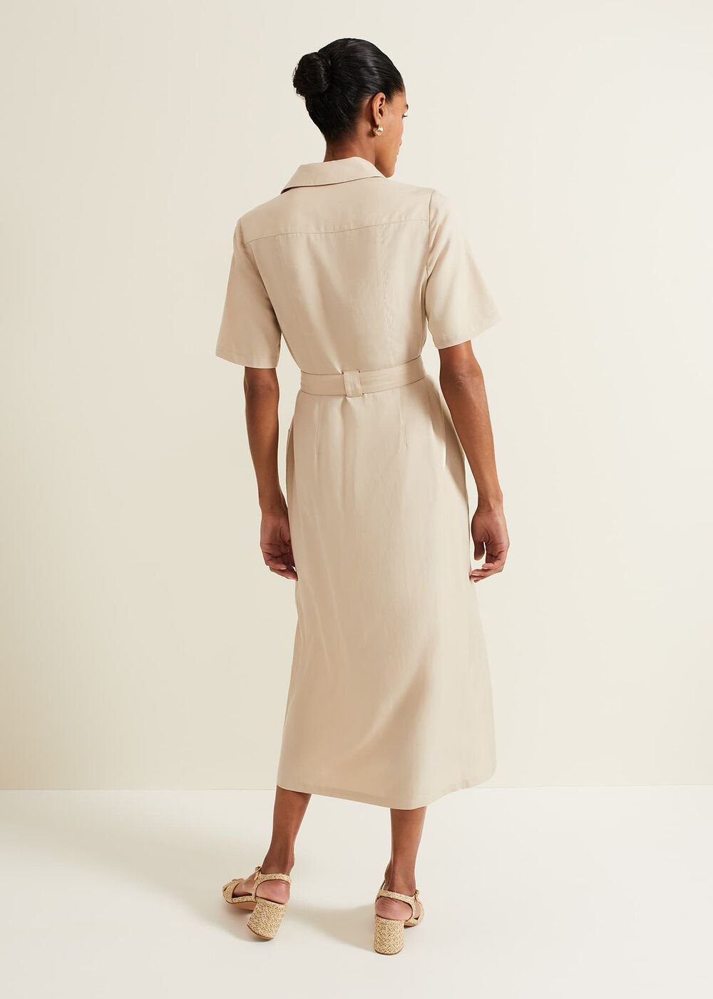Willow Utility Midi Dress - Stone