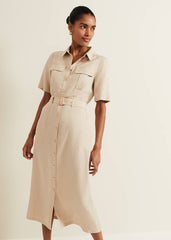 Willow Utility Midi Dress - Stone