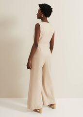 Fraya Zip Front Jumpsuit - Stone