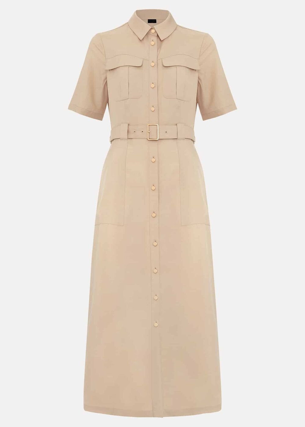 Petite Willow Utility Midi Dress - Stone