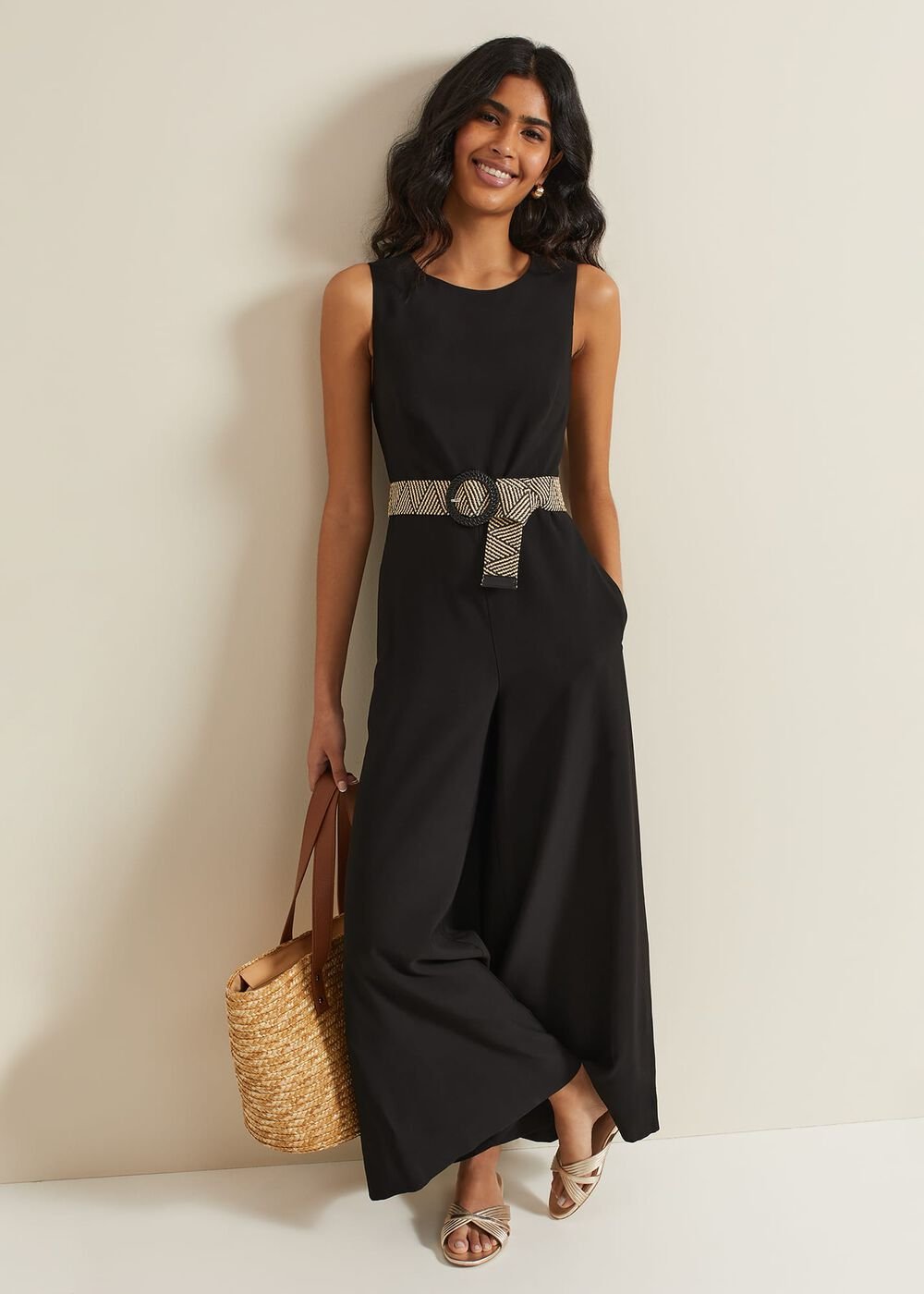Marta Black Culotte Jumpsuit - Black