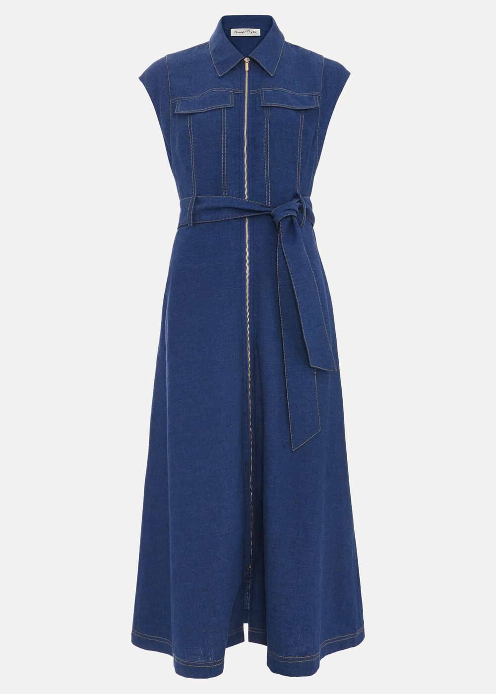 Luiza Denim Midi Dress - Denim