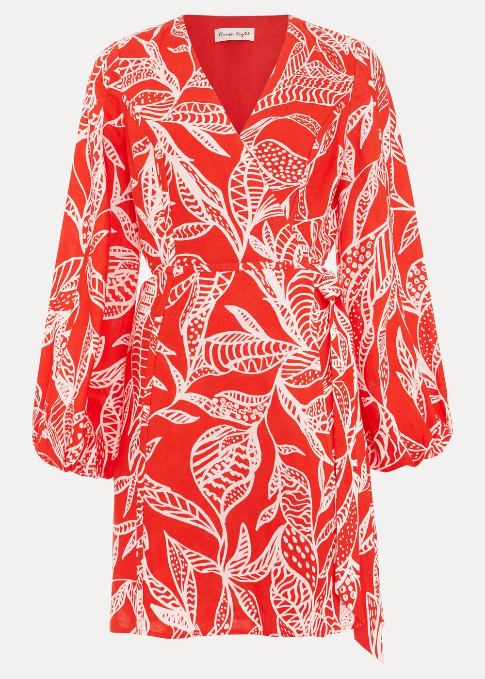 Charlotte Red Wrap Mini Dress - Red