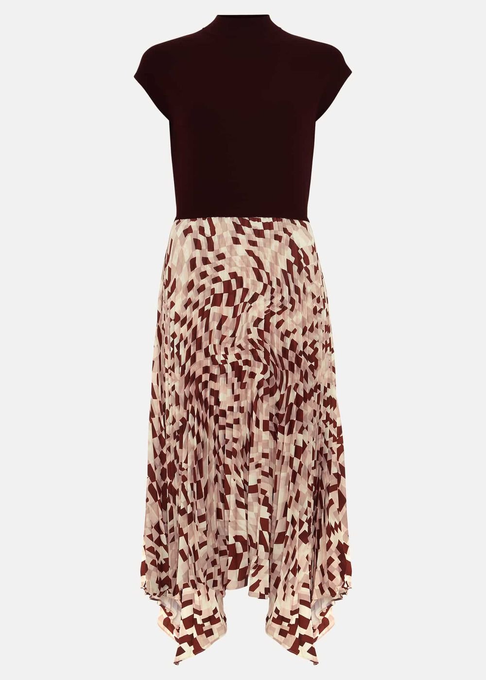 Maya Woven Hem Geo Dress - Multi-Coloured