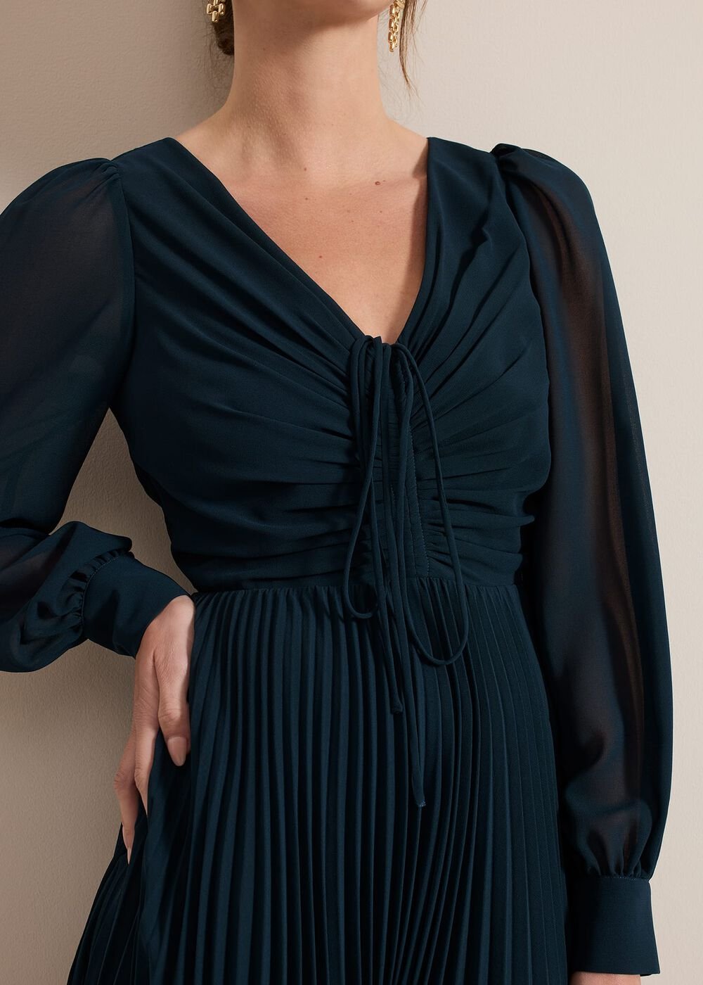 Petite Kindra Teal Midi Dress - Teal