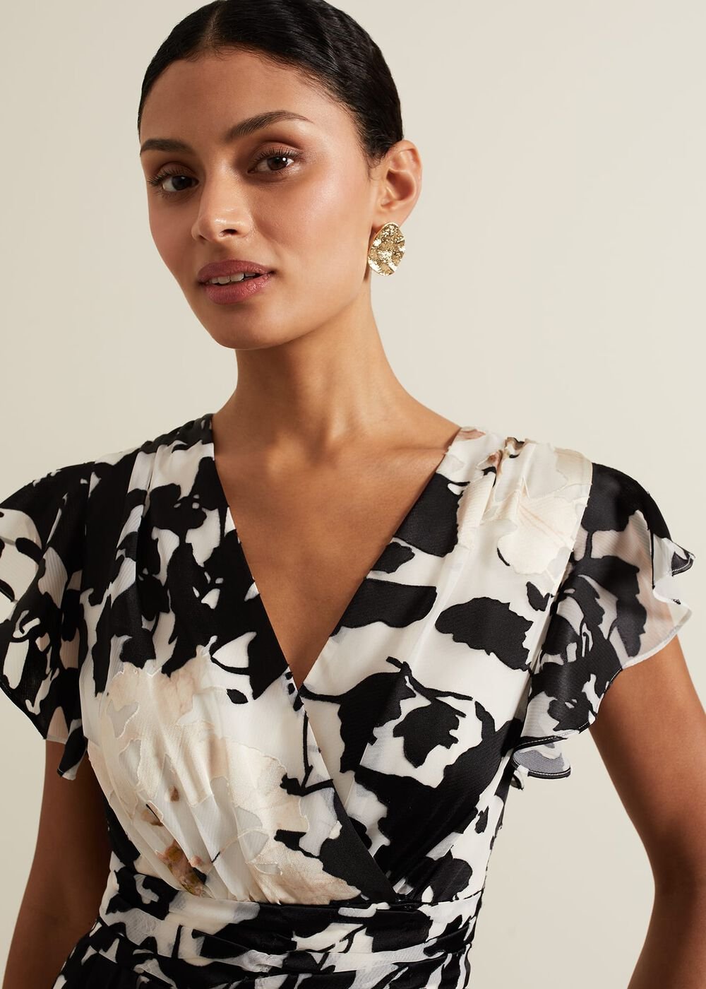 Liana Floral Maxi Dress - Black/Ivory