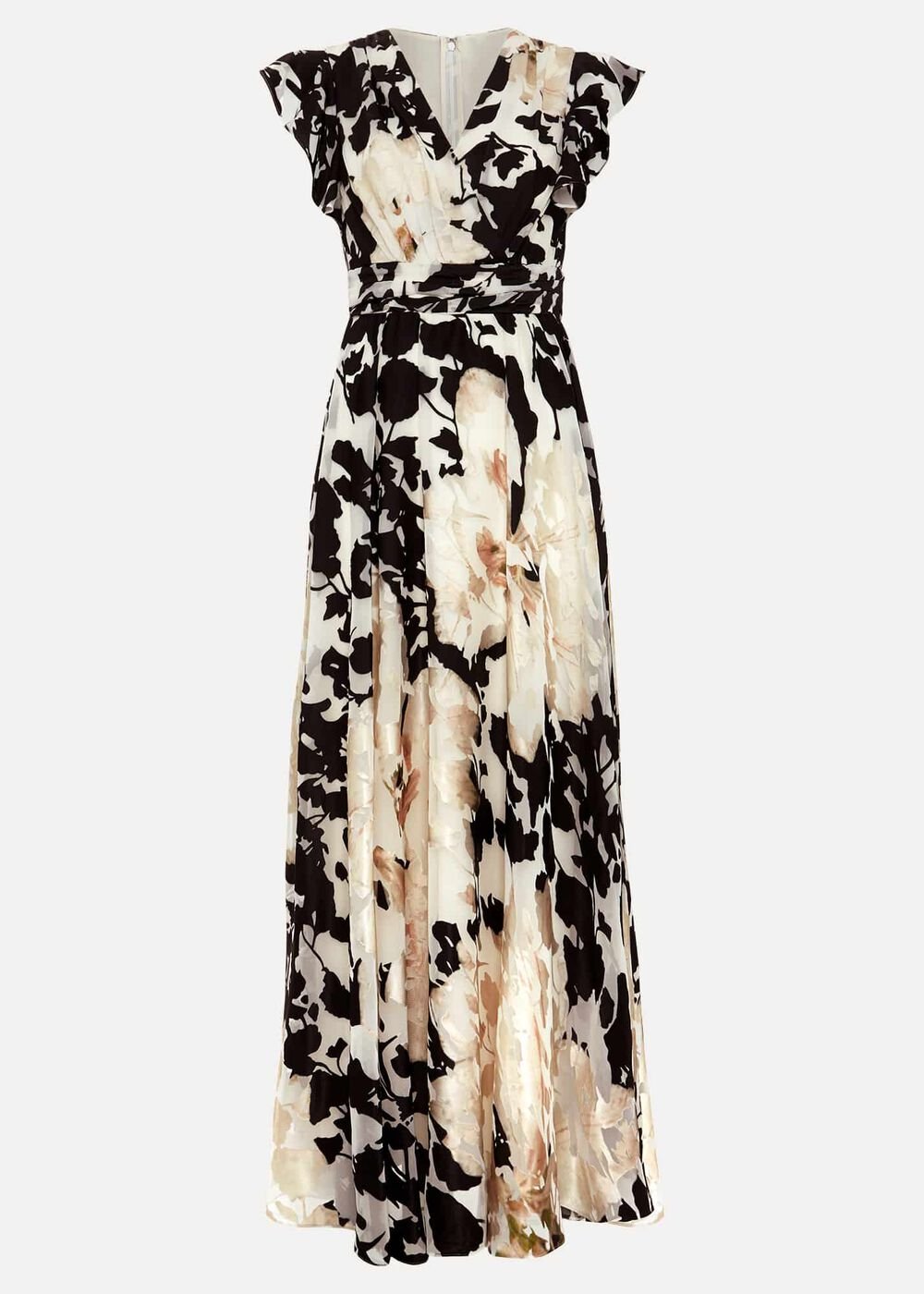 Liana Floral Maxi Dress - Black/Ivory