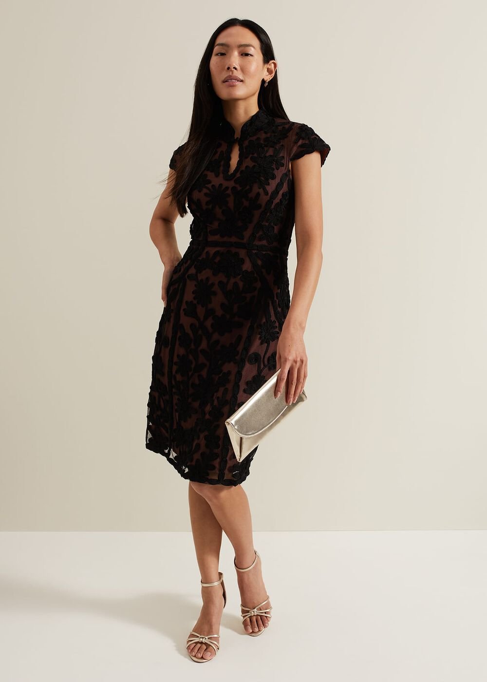 Edith Tapework Midi Dress - Multi-Coloured