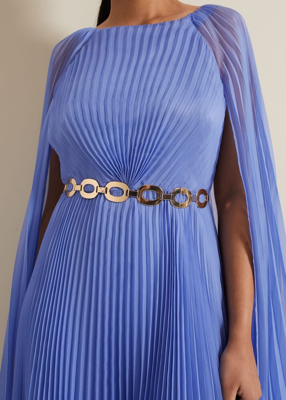 Petite Marren Blue Chiffon Maxi Dress - Blue