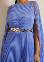 Petite Marren Blue Chiffon Maxi Dress - Blue
