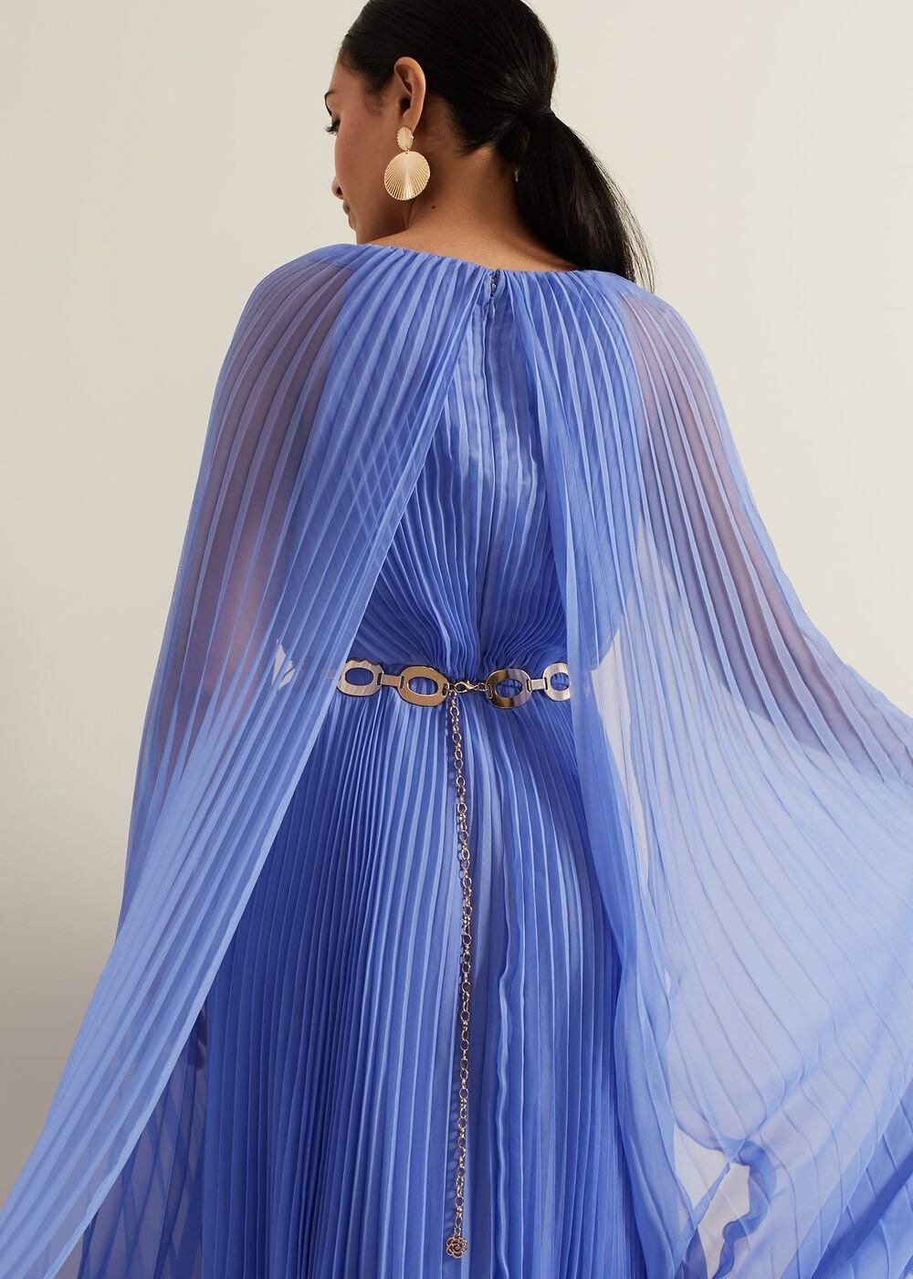 Petite Marren Blue Chiffon Maxi Dress - Blue