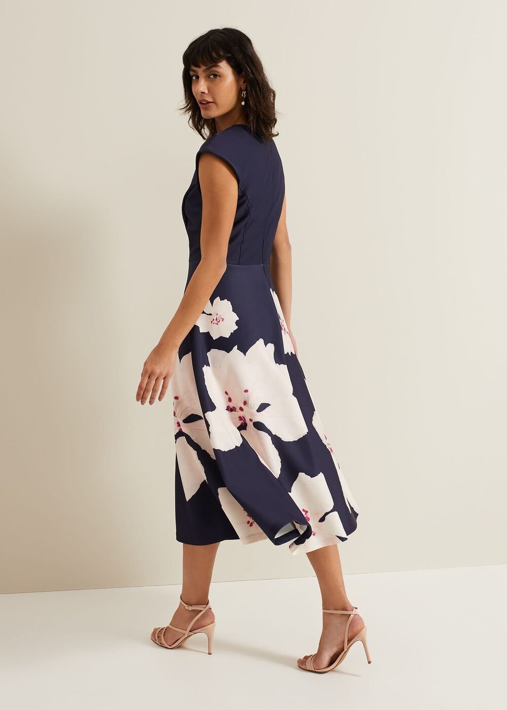 Rakhi Scuba Fit And Flare Midi Dress - Multi-Coloured