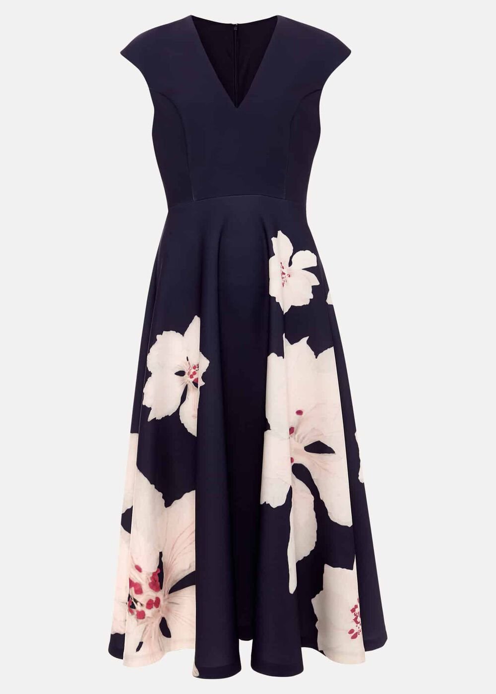 Rakhi Scuba Fit And Flare Midi Dress - Multi-Coloured