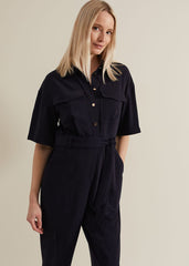 Tallulah Navy Utility Jumpsuit - Navy