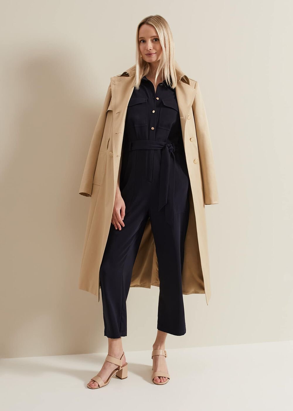 Tallulah Navy Utility Jumpsuit - Navy