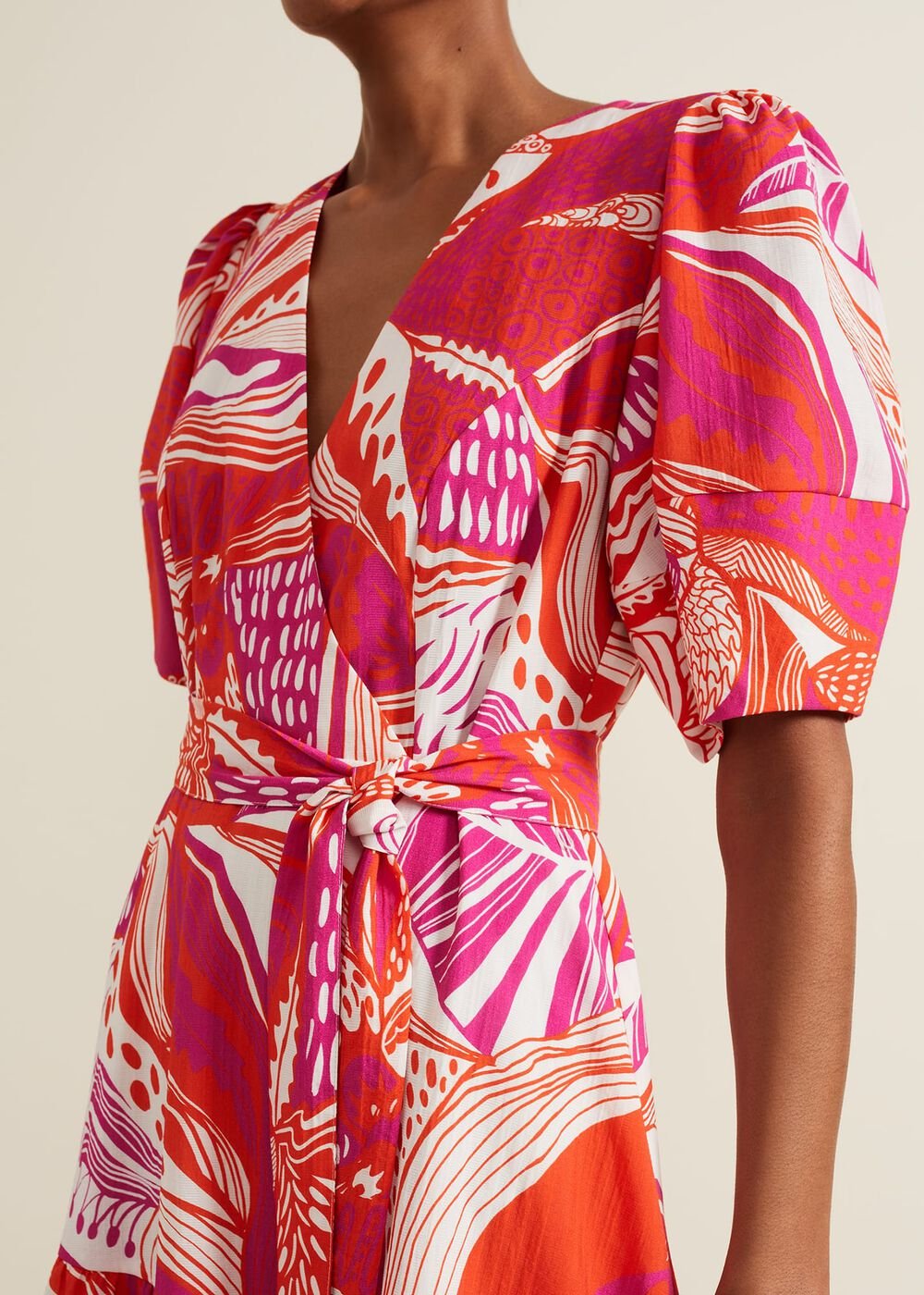 Tilda Red Midi Dress - Red