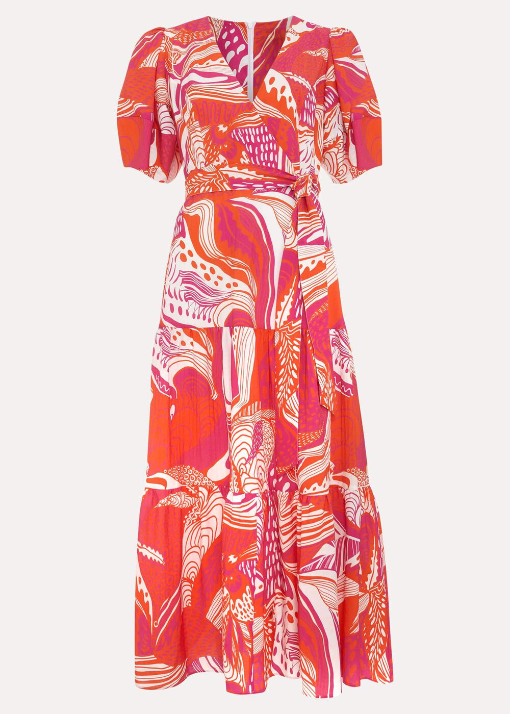 Tilda Red Midi Dress - Red