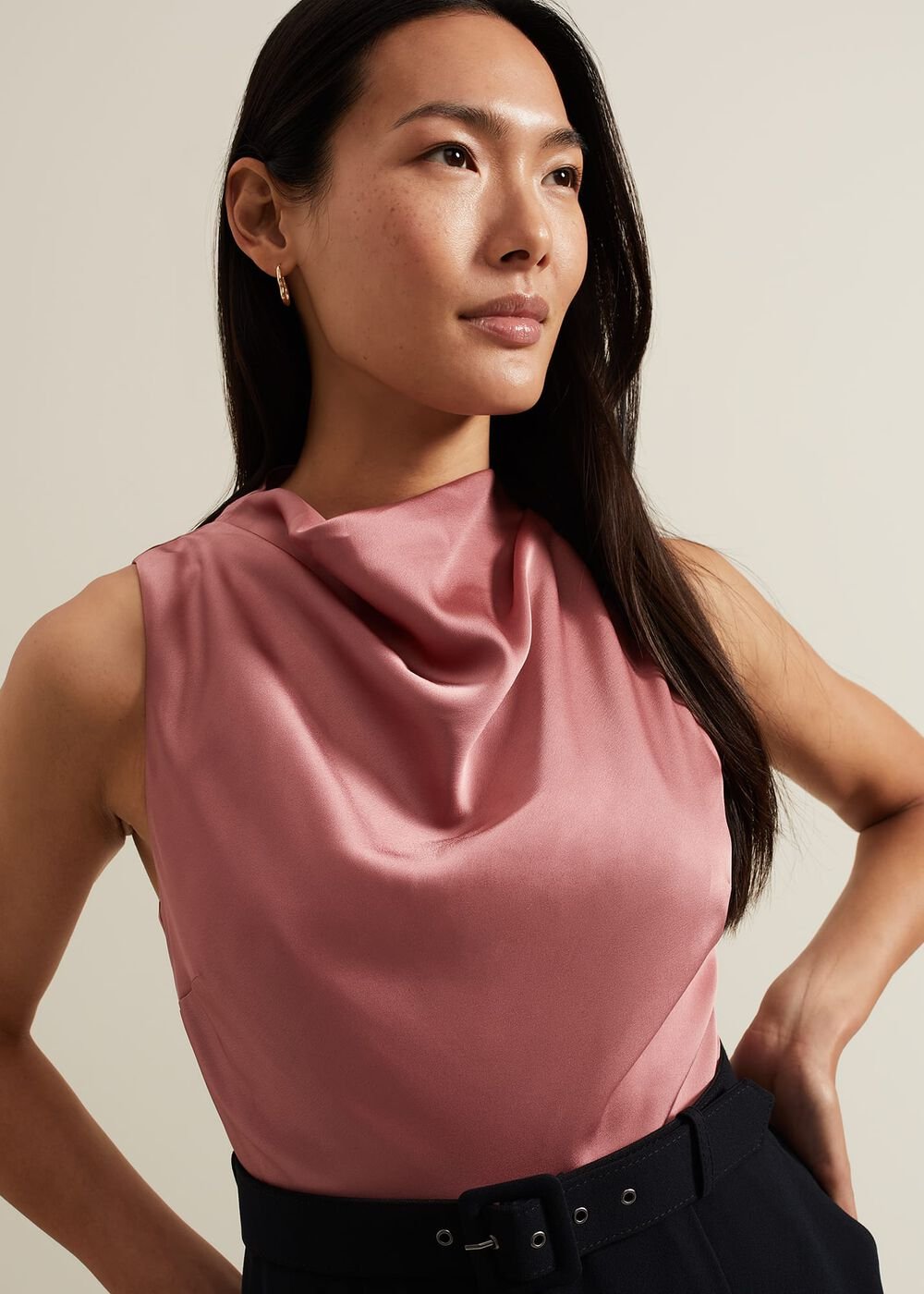 Sabina Satin Wide Leg Jumpsuit - Multi-Coloured