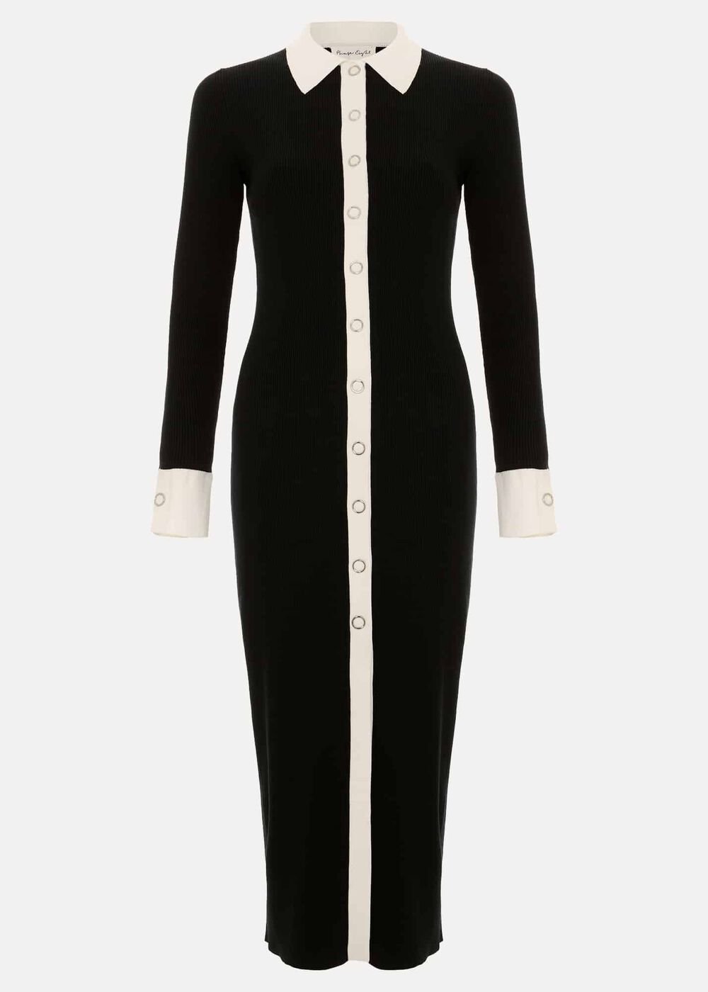 Jennifer Tube Shirt Dress - Black/Ivory
