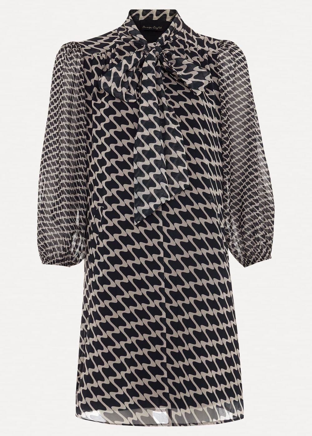 Suki Navy Geo Tunic Mini Dress - Navy