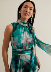 Lucinda Chiffon Print Maxi Dress - Multi-Coloured