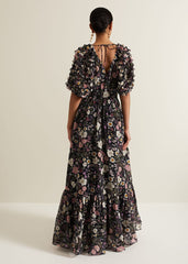 Lesley Multi Coloured Floral Maxi Dress - Multi-Coloured