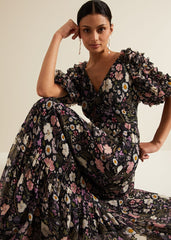 Lesley Multi Coloured Floral Maxi Dress - Multi-Coloured