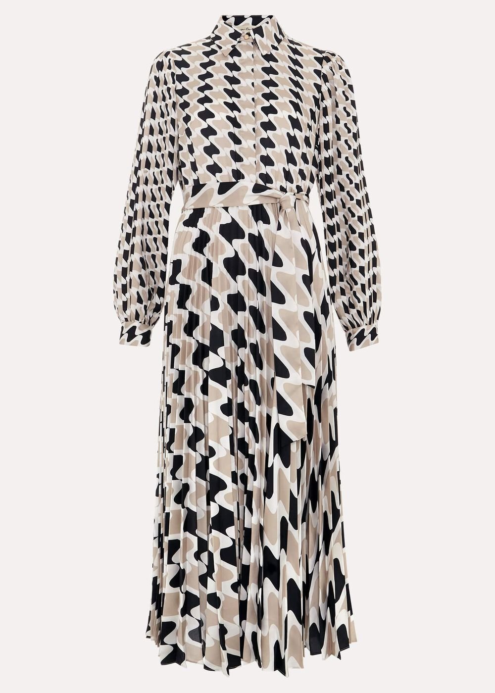 Lyric Geo Pleated Midi Dress - Multi-Coloured