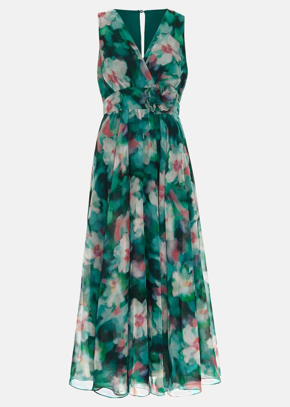 Nora Chiffon Floral Wrap Dress - Multi-Coloured