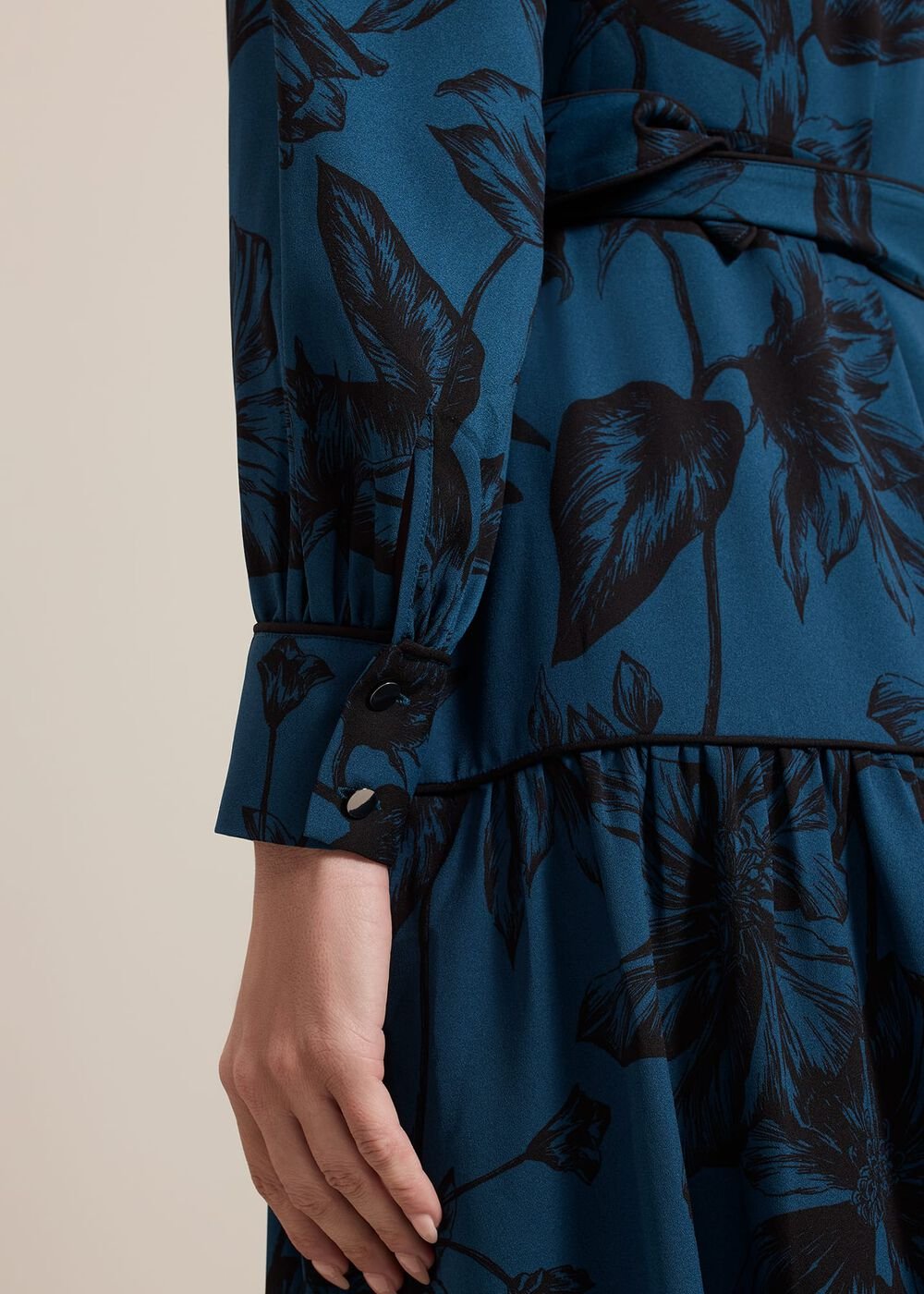 Petite Shakira Teal Floral Midaxi Dress - Teal