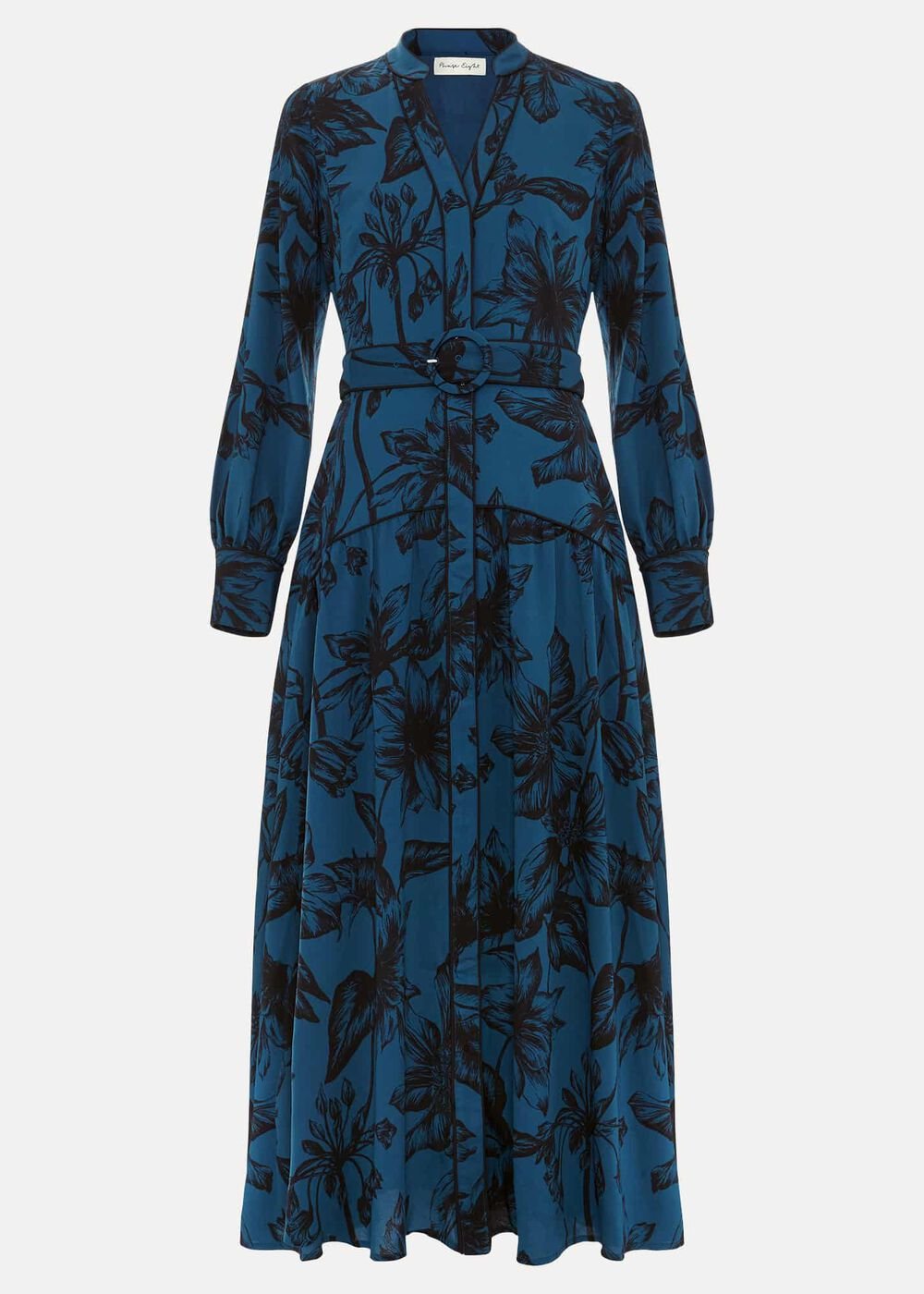 Petite Shakira Teal Floral Midaxi Dress - Teal