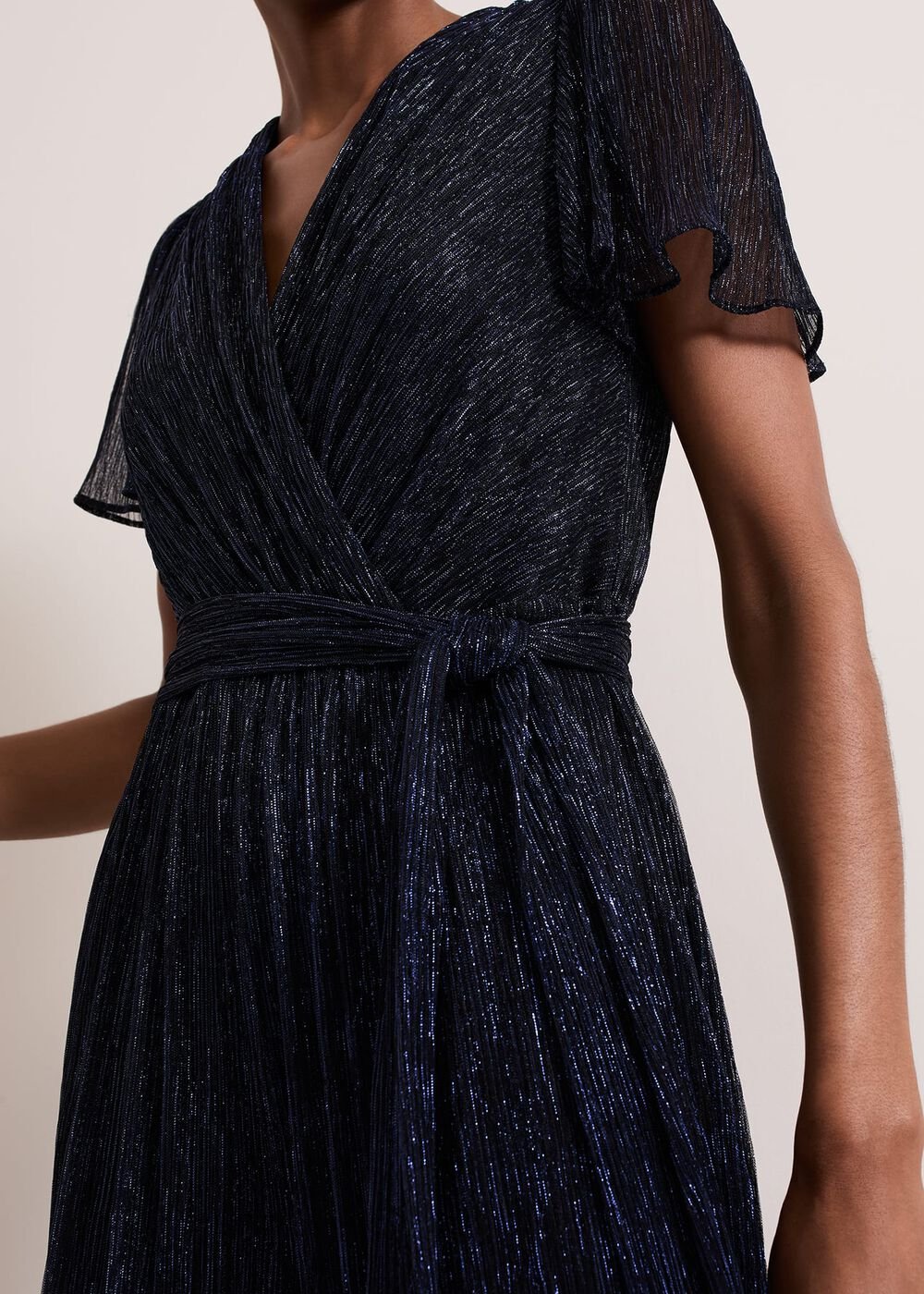 Stella Blue Plisse Jumpsuit - Blue