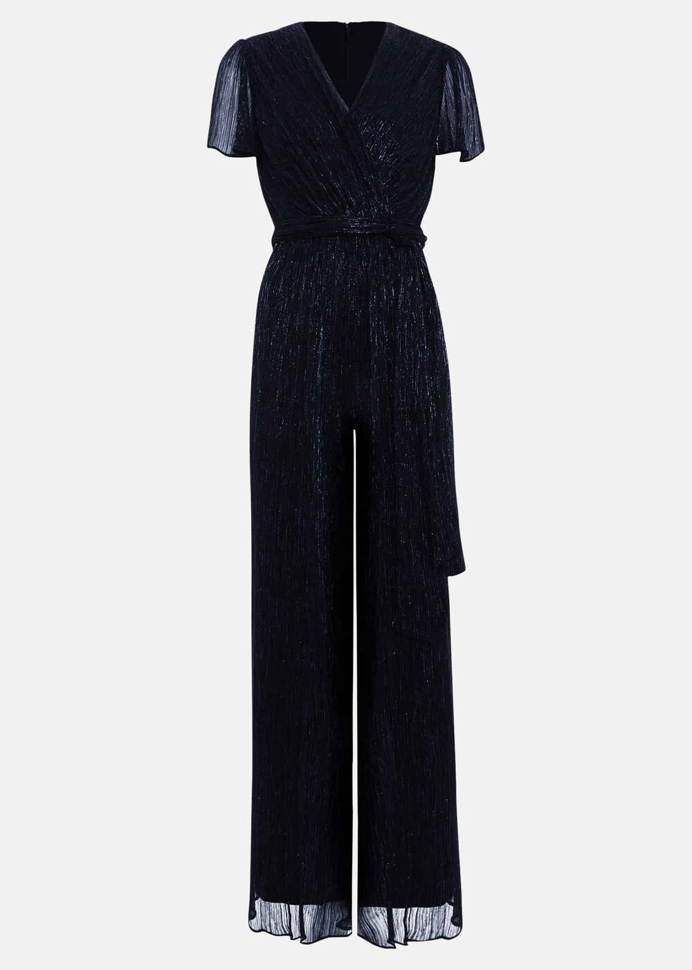 Stella Blue Plisse Jumpsuit - Blue
