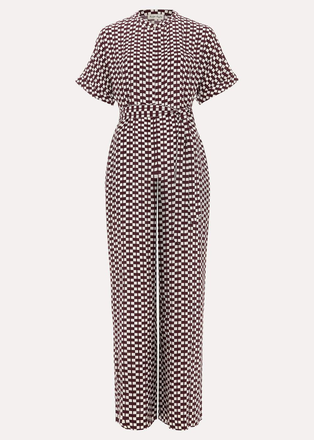 Andra Geo Tie Waist Jumpsuit - Multi-Coloured