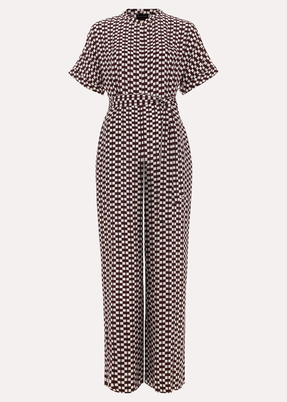 Petite Andra Geo Tie Waist Jumpsuit - Multi-Coloured