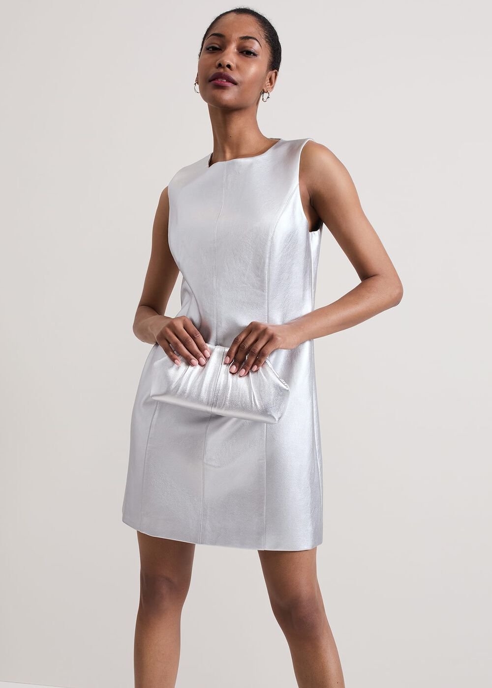 Ellora Silver Mini Dress - Silver