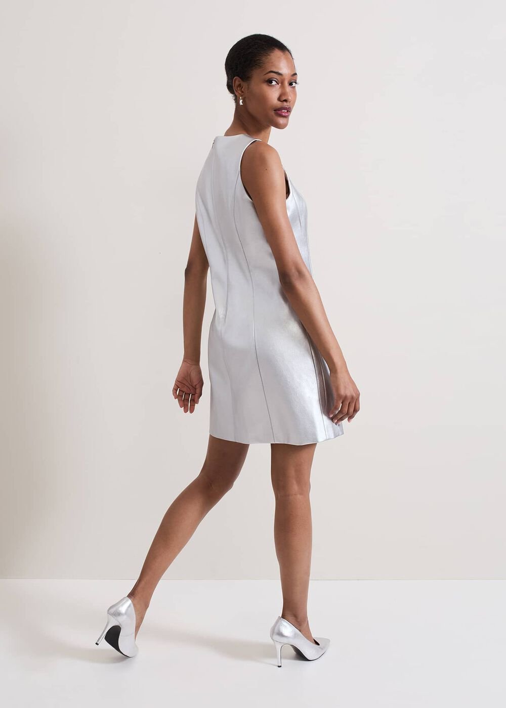 Ellora Silver Mini Dress - Silver