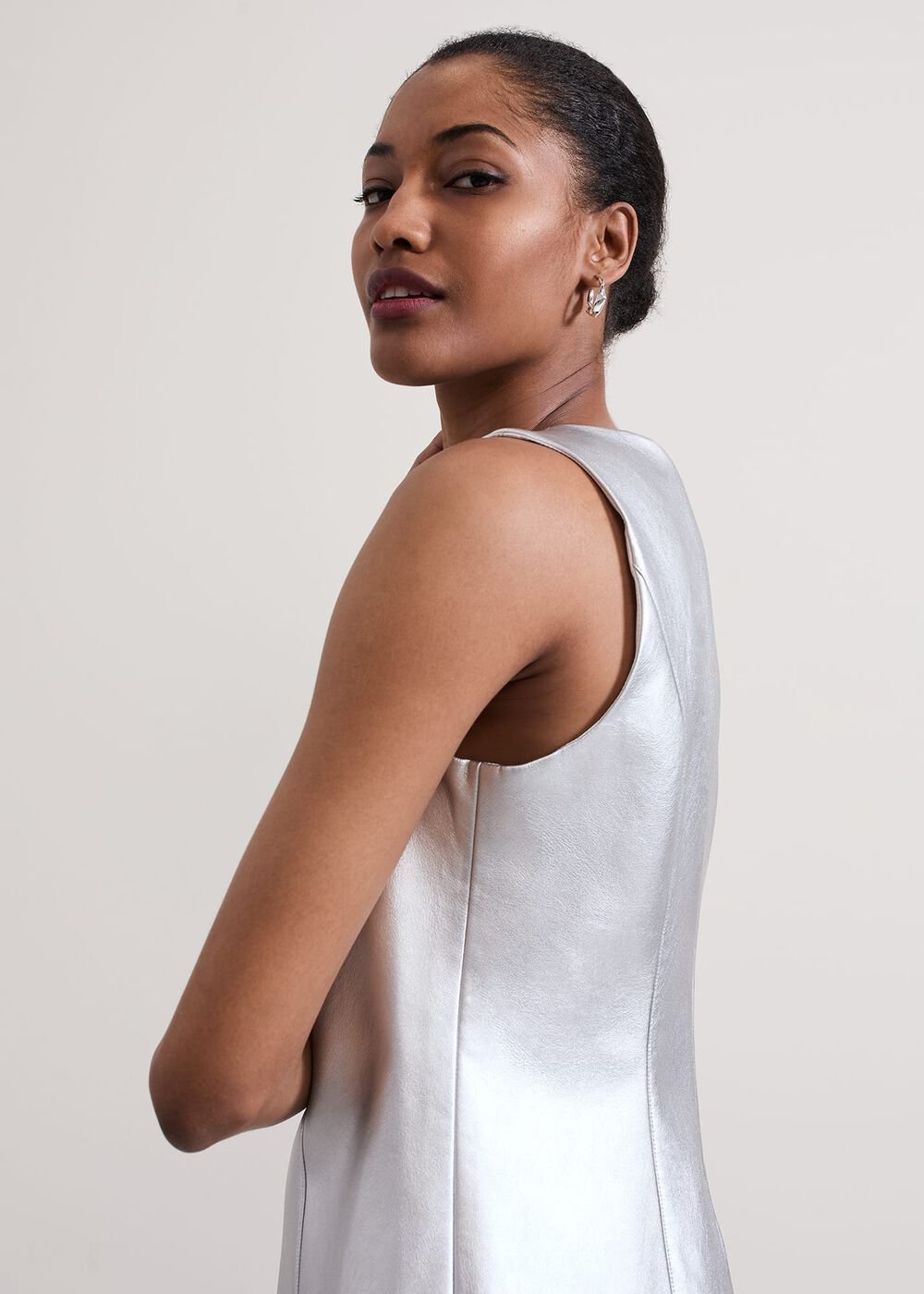 Ellora Silver Mini Dress - Silver