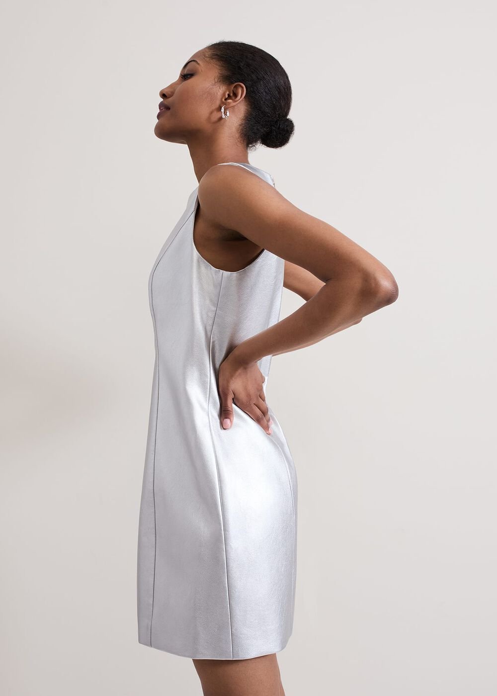 Ellora Silver Mini Dress - Silver