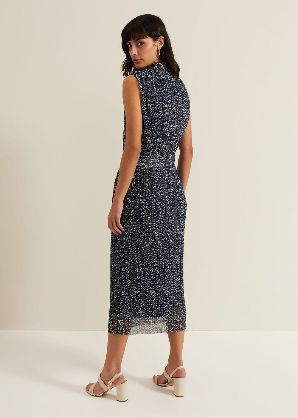 Adia Navy Jersey Shirt Dress - Navy