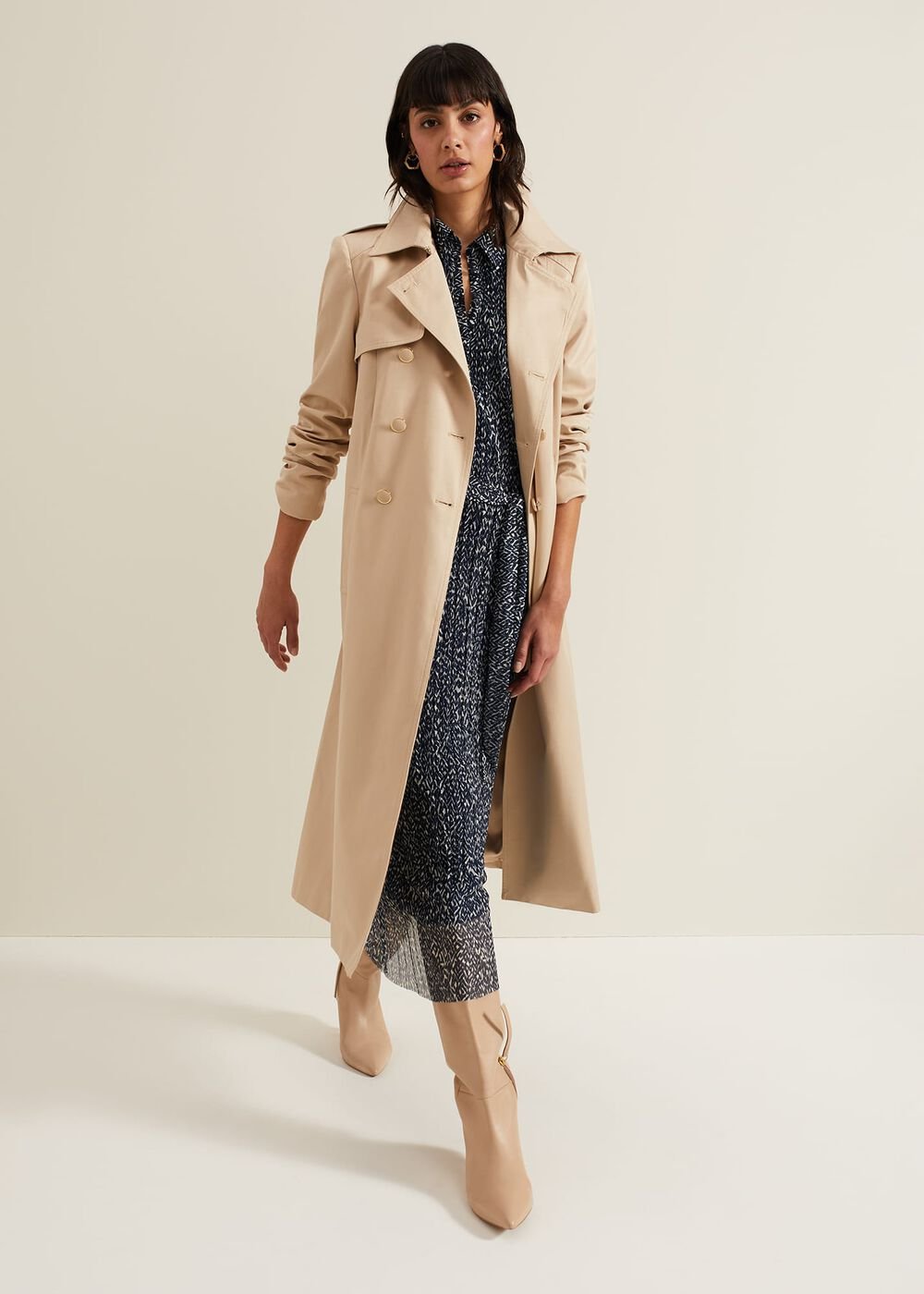 Adia Navy Jersey Shirt Dress - Navy