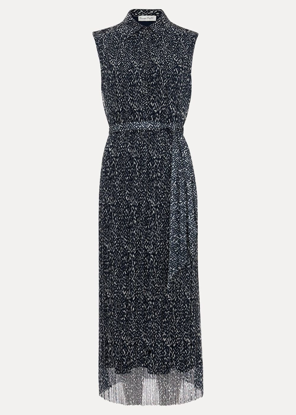 Adia Navy Jersey Shirt Dress - Navy