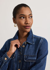 Avalon Denim Utility Jumpsuit - Dark Wash