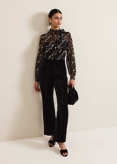 Morilla Lace Top Jumpsuit - Black/Multi