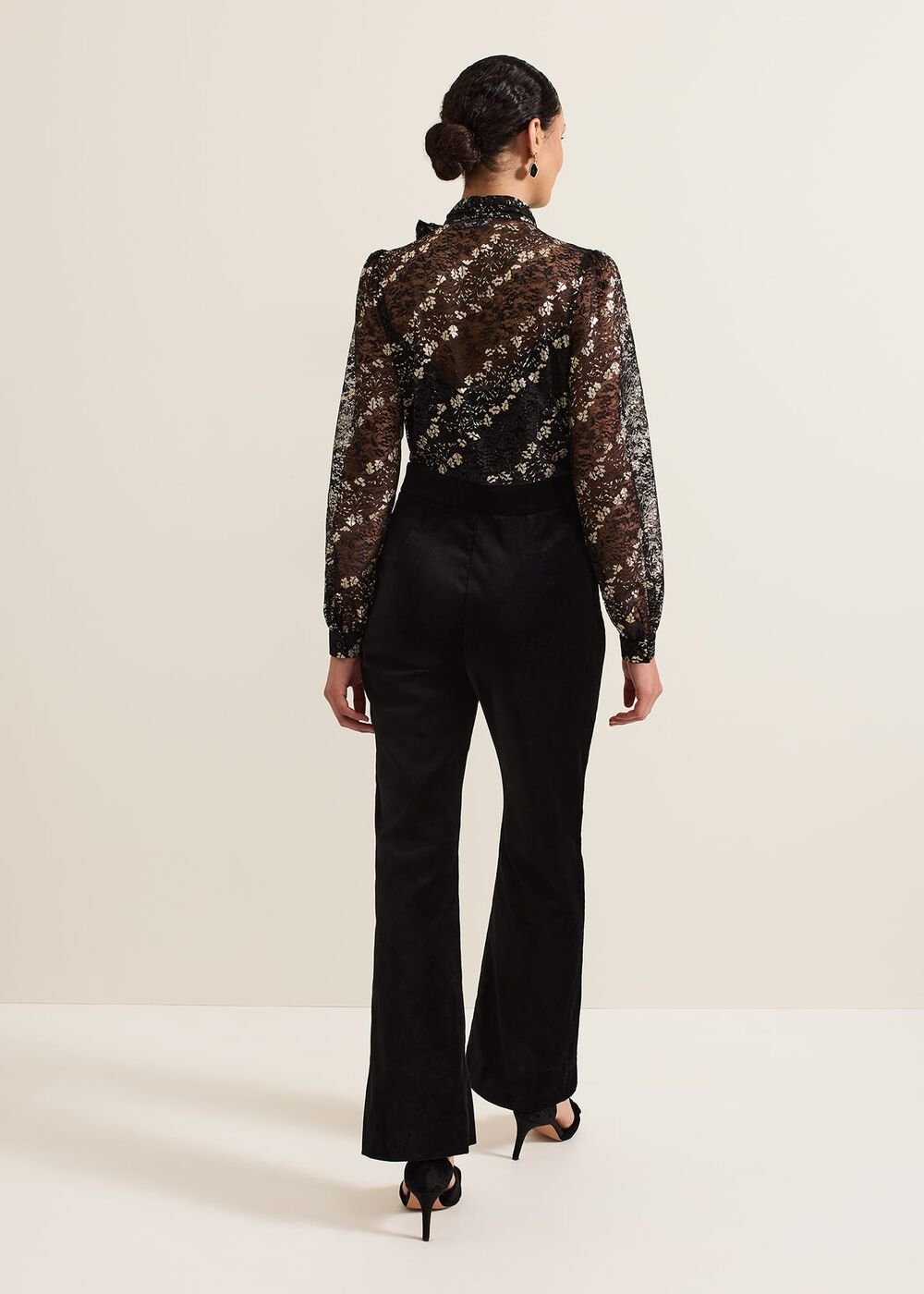 Morilla Lace Top Jumpsuit - Black/Multi