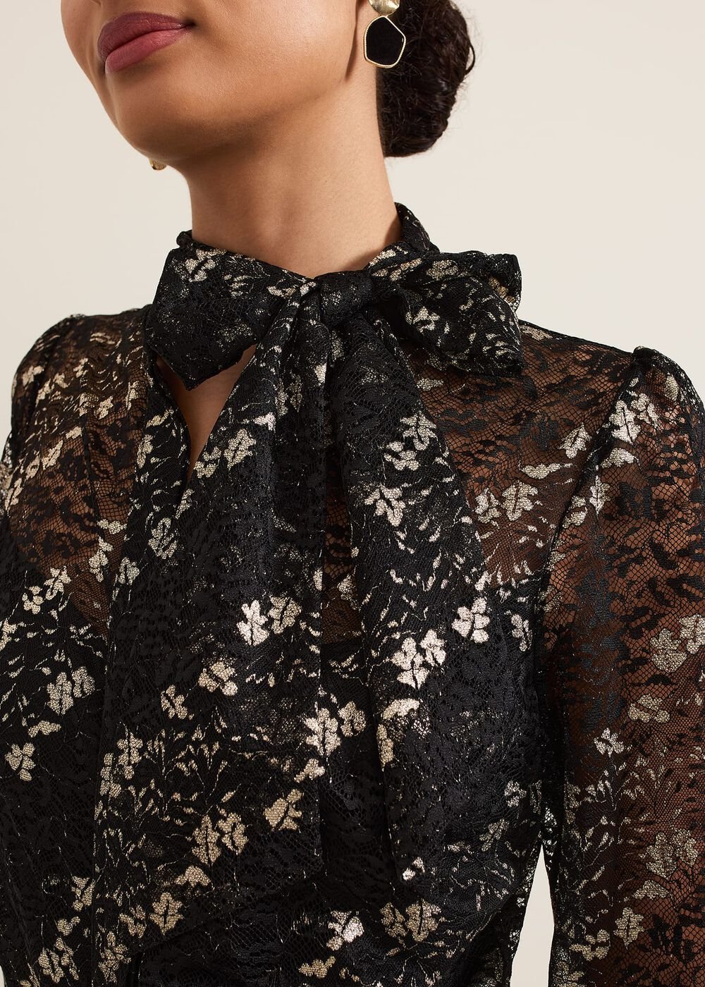 Morilla Lace Top Jumpsuit - Black/Multi