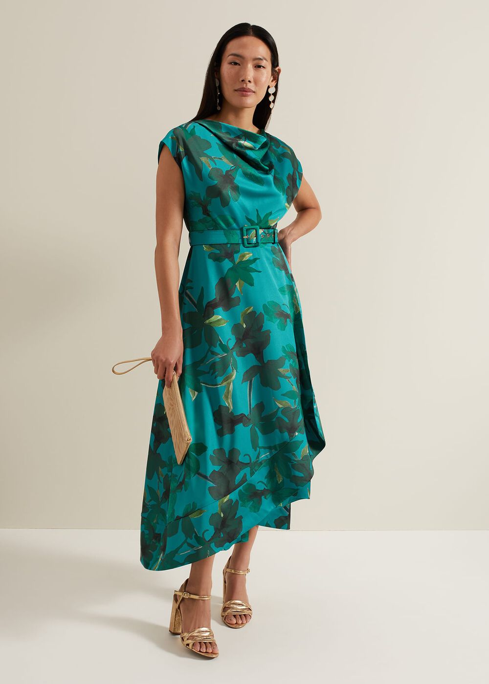 Sabrianna Print Midi Dress - Multi-Coloured