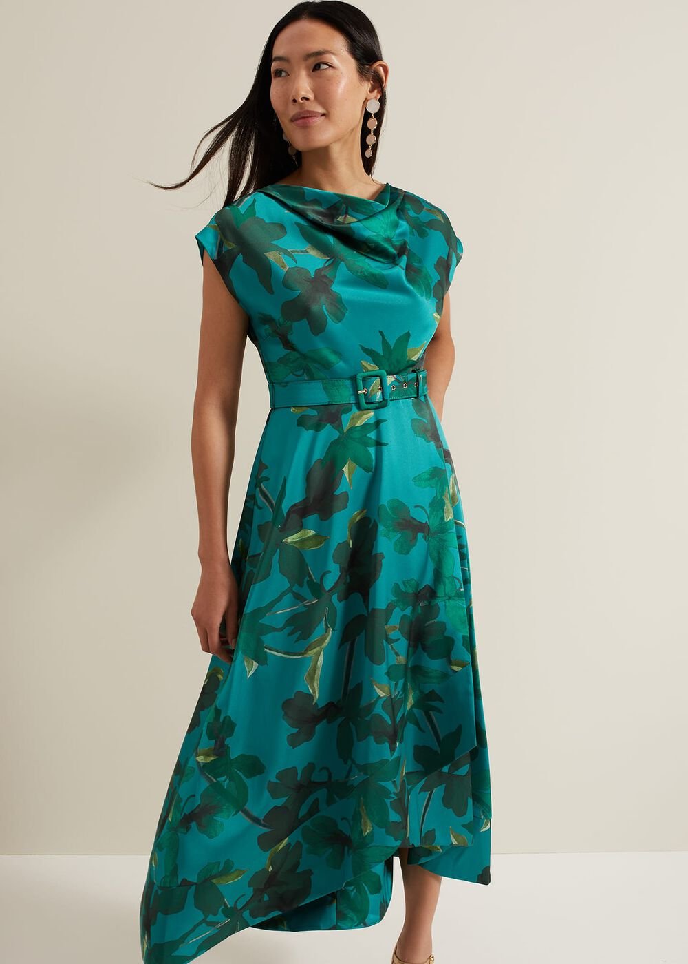 Sabrianna Print Midi Dress - Multi-Coloured